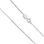 Sea of Ice 925 Sterling Silver 1mm Italian Box Chain for Women Girls Kids Unisex, 14-36 Inch