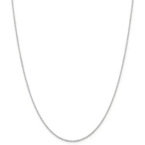 Solid 925 Sterling Silver 1.25mm Cable Chain Necklace - with Secure Lobster Lock Clasp Solid 925 Sterling Silver 1.25mm Cable Chain Necklace - with Secure Lobster Lock Clasp