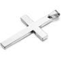 Jstyle Jewelry Mens Simple Cross Necklace Stainless Steel Pendant for Women 24 Inch