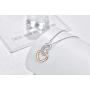 TANGPOET Heart Necklaces for Women 18K Rose Gold Plated S925 Sterling Silver Infinity Love Necklace Forever Love Heart Cubic Zirconia Pendant Jewelry Gift for Teens Mother Daughter