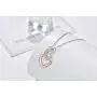 TANGPOET Heart Necklaces for Women 18K Rose Gold Plated S925 Sterling Silver Infinity Love Necklace Forever Love Heart Cubic Zirconia Pendant Jewelry Gift for Teens Mother Daughter