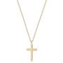 Befettly Tiny Cross Necklace, Women 14k Gold Filled Polished Faith Necklace Dainty Circle Pendant Necklace Crucifix Cute Heart Necklace