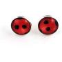 Red Ladybug Insect Earring Necklace Bracelet Set