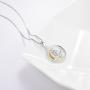 Bellrela 925 Sterling Silver Owl on The Branch Cresent Moon Pendant Necklace,18+2rolo Chain