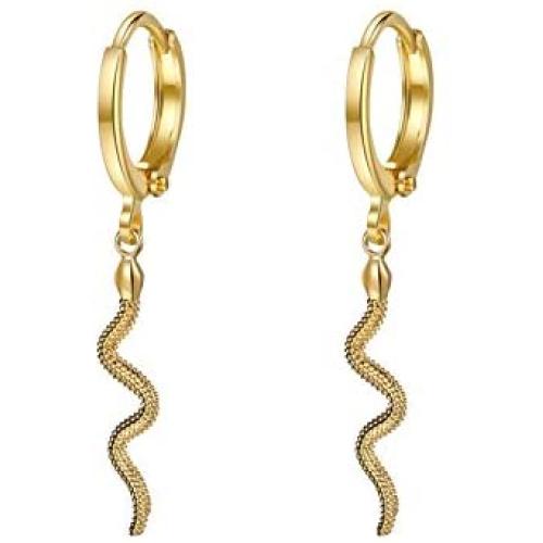 Snake Earrings for Women Gold Silver Snake Hoop Earrings Dangle Serpent Earrings Dainty Snake Jewelry