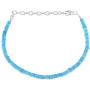 Neon Apatite Bracelet, Neon Apatite Jewelry Bracelet, Rondelle Faceted Dainty Natural Blue Apatite Beads Jewelry, Beaded Bracelet