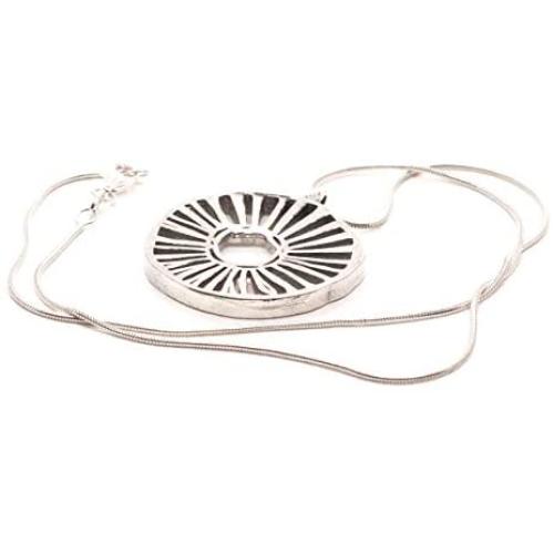 Tigerborg Womens 925 Pure Sterling Silver Handmade Energy and Light Pendant– Exclusive Scandinavian Design Jewelry – Unique gift – Comes with 1mm Sterling Silver Snake Chain Length 18” and a Gift Box