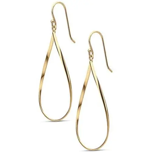 Highstreet Sterling Silver plated teardrop earrings for women |unique and trendy design| Easy to wear| Hypoallergenic Highstreet Sterling Silver plated teardrop earrings for women |unique and trendy design| Easy to wear| Hypoallergenic
