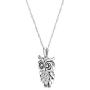 Diamond Owl Necklace for Women 925 Sterling Silver 1/10ct (I-J, I3), 18 inches, by Keepsake