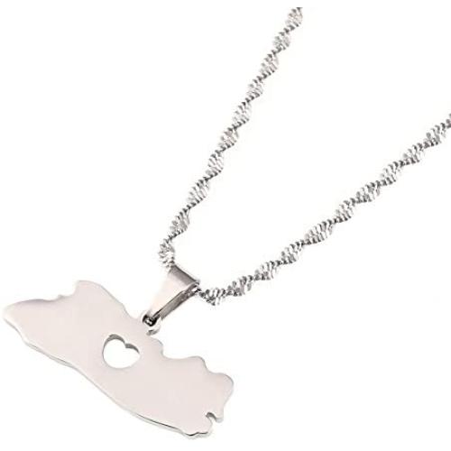 El Salvador Map Pendant Necklace for Women/Men Gold Color Jewelry Map of El Salvador Necklaces