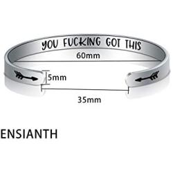 ENSIANTH You Fucking Got This Bracelet Motivational Gift Inspirational Gift Gift For Best Friend