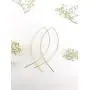 Altitude Boutique Upside Down Open Hoop Earrings - Lightweight Hypoallergenic Wire Dangle Drop Threader Earrings in Gold, Rose Gold, or Silver | Delicate Jewelry