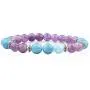 GVUSMIL Amethyst & Aquamarine Beads Stretch Bracelet Healing Crystals Beaded Stone Natural Bangle for Women GVUSMIL Amethyst & Aquamarine Beads Stretch Bracelet Healing Crystals Beaded Stone Natural Bangle for Women