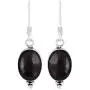 Black Onyx Earrings 925 Silver Overlay handmade Dangle Earrings