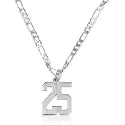 Beleco Jewelry Personalized Sports Number Necklace Custom Lucky Pendant Customize Necklace With Number - Sport Lover Gifts For Men