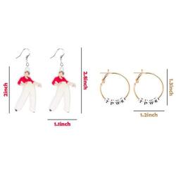 GROBRO7 2Pairs Harry Singer Earrings TPWK Earrings Jewelry Drop Dangle Acrylic Earrings Fashion Acrylic Earrings Birthday Gift Dress up Accessories for Women Girls