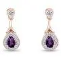 14k Rose Gold Over Sterling Silver Teardrop Dangle Earrings