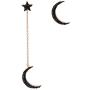 Black Moon Star Pendant Tassel Dangle Earrings Asymmetry Moon Planet Drop Stud Long Earrings Jewelry for Women Girls