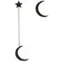 Black Moon Star Pendant Tassel Dangle Earrings Asymmetry Moon Planet Drop Stud Long Earrings Jewelry for Women Girls Black Moon Star Pendant Tassel Dangle Earrings Asymmetry Moon Planet Drop Stud Long Earrings Jewelry for Women Girls