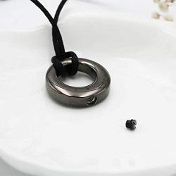 Circle of Life Cremation Jewelry for Ashes Stainless Steel Pendant Urn Necklace Keepsake Memorial Jewellery