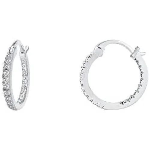 PAVOI 14K Gold Plated 925 Sterling Silver Post Cubic Zirconia Hoop Earrings 30/15mm PAVOI 14K Gold Plated 925 Sterling Silver Post Cubic Zirconia Hoop Earrings 30/15mm
