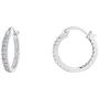 PAVOI 14K Gold Plated 925 Sterling Silver Post Cubic Zirconia Hoop Earrings 30/15mm