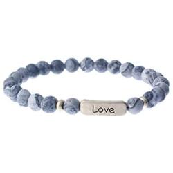 NTLX Christian Bracelets for Women – Love Bracelet – Natural Stone Stretch Prayer Bracelet – Inspirational Message Jewelry - Great Gift