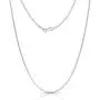 .925 Rhodium Plated Sterling Silver 1mm, 1.5mm, 2mm, 3mm or 3.5mm Franco Chain Necklace