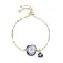 TseanYi Evil Eye Bracelet Chain Blue Cubic Zirconia Round Hand Chain Protection Bracelets Hand Jewelry Gift for Women and Girls (Blue) TseanYi Evil Eye Bracelet Chain Blue Cubic Zirconia Round Hand Chain Protection Bracelets Hand Jewelry Gift for Women and Girls (Blue)