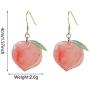 New Japanese Summer Pink Cute Peach Long Earrings for Women Fruit Earring Party Jewelry aesthetic Accessories Gifts