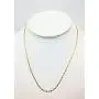 MCS Jewelry 10K Tri-Color Gold, Diamond-Cut Chain Necklace 2MM (Length: 16''-24'')