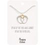 Happy Kisses Baby Feet Necklace with Heart - Cute Charm Pendant with Pro Life Message Card – Gold and Silver Finish