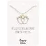 Happy Kisses Baby Feet Necklace with Heart - Cute Charm Pendant with Pro Life Message Card – Gold and Silver Finish