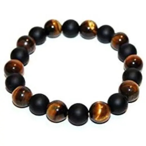 Handmade Black Onyx and Tigers Eye Bracelet Handmade Black Onyx and Tigers Eye Bracelet