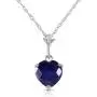Galaxy Gold 14k 16'' Solid White Gold Heart-shaped Natural 1.55 Carat Sapphire Pendant Necklace Galaxy Gold 14k 16'' Solid White Gold Heart-shaped Natural 1.55 Carat Sapphire Pendant Necklace