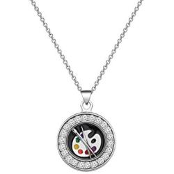 FUSTMW Artist Necklace Gift Future Artist Gifts Paint Brush Pendant Painter Gifts Art Student Gifts Artist Jewelry