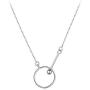 N/W Sterling Silver Coin Necklace for Women Girls Minimalist Full Karma Moon Circle Ring Bar Ball Pendant Choker Adjustable Chain Simple Personalized Promise Jewelry Birthday Valentine