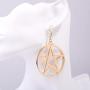 2Pcs Pentacle Pentagram Star Necklace Earrings Set for Women Simple Hollow Star Jewerly