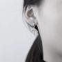 Dainty CZ Cross Dangle Hoop Earrings for Women Girls S925 Sterling Silver with Charms Cubic Zirconia Vintage Boho Baroque Crisscross Religious Drop Dangling Tiny Huggie Hoops Cartilage Helix Jewelry
