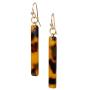 Handmade Resin Bar Tortoise Earrings for Women