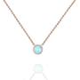 PAVOI 14K Gold Plated Round Created Opal Necklace | Opal Necklaces for Women