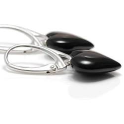 Heart Amber Dangle Earrings for Women - 925 Sterling Silver - Genuine Baltic Amber - Hypoallergenic