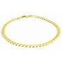 Nuragold 10k Yellow Gold 5.5mm Cuban Curb Link Chain Bracelet, Womens Mens Lobster Lock 7'' 7.5'' 8'' 8.5'' 9''