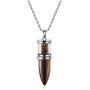 Top Plaza Healing Crystal Tiger Eye Stone Point Pendant Necklace Natural Gemstones Necklaces Yoga Meditation Reiki Quartz Jewelry for Womens Mens