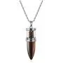 Top Plaza Healing Crystal Tiger Eye Stone Point Pendant Necklace Natural Gemstones Necklaces Yoga Meditation Reiki Quartz Jewelry for Womens Mens