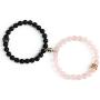 Magnetic Couple Bracelets King&Queen Crown Couple Bracelets His and Her Friendship 8mm Beads Bracelet