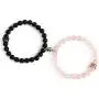 Magnetic Couple Bracelets King&Queen Crown Couple Bracelets His and Her Friendship 8mm Beads Bracelet