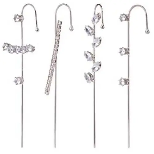 IBEEDOW Cuff Earring Set Ear Wrap Crawler Hook Earrings Ear cuffs Earrings for Women Girls IBEEDOW Cuff Earring Set Ear Wrap Crawler Hook Earrings Ear cuffs Earrings for Women Girls
