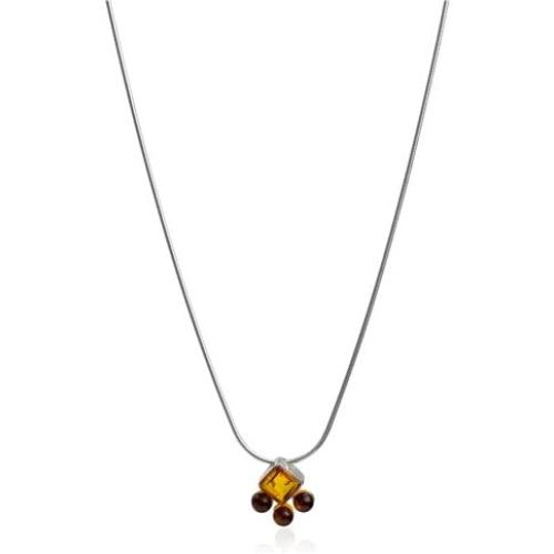 Sterling Silver Amber Necklace Chain 19.5 Inches