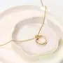 Dear Ava Mom Gift Necklace: Mother Daughter Jewelry, Thank You Mom, 2 Linked Circles